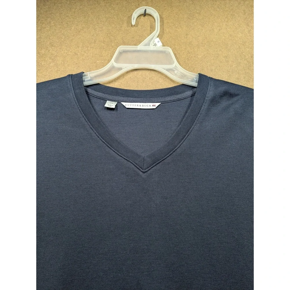Cutter & Buck Mens V-Neck Sweatshirt Large Navy Blue Phoenix Logo Pullover